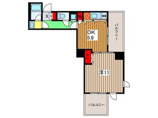 クロスレジデンス大阪新町の物件間取画像